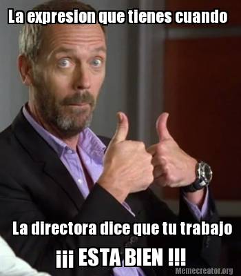 Meme Creator Funny La Expresion Que Tienes Cuando La Directora Dice