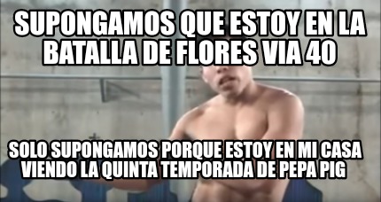 Meme Creator Funny Supongamos Que Estoy En La Batalla De Flores Via