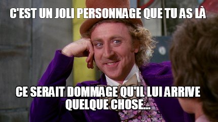 Meme Creator Funny C Est Un Joli Personnage Que Tu As L Ce Serait