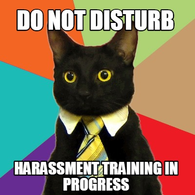 Meme Creator Funny Do Not Disturb Harassment Training In Progress