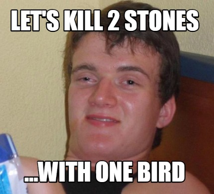 Meme Creator Funny Let S Kill Stones With One Bird Meme