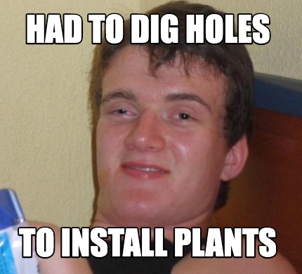 Meme Creator Funny Had To Dig Holes To Install Plants Meme Generator