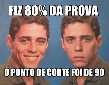 Meme Creator Funny Fiz Da Prova O Ponto De Corte Foi De Meme