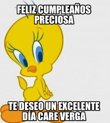 Meme Creator Funny Feliz cumpleaños preciosa Te deseo un excelente