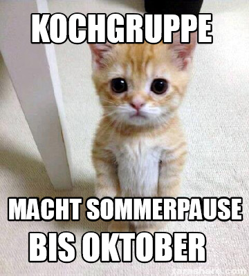 Meme Creator Funny Kochgruppe Macht Sommerpause Bis Oktober Meme