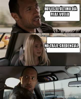 Meme Creator Funny Hoy Es El Ltimo D A Para Votar No Traje Credencial Meme Generator At