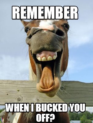 Meme Creator - Funny Remember When I bucked you off? Meme Generator at ...