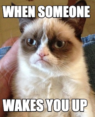 Meme Creator - Funny when someone wakes you up Meme Generator at ...