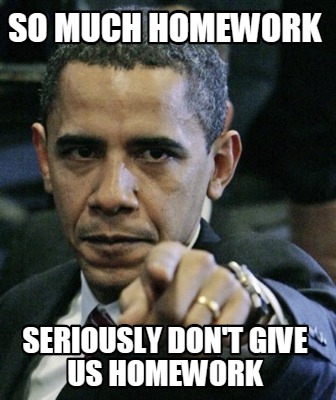 so much homework meme