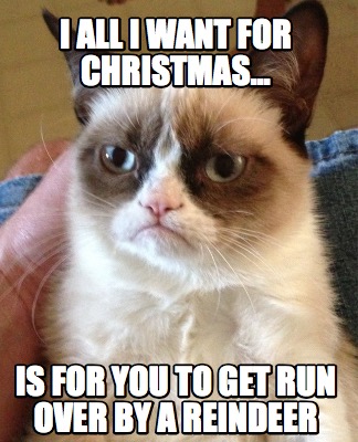 Meme Creator Funny I All I Want For Christmas Is For You To Get Run Over By A Reindeer Meme Generator At Memecreator Org