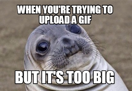 Meme Creator - Funny When you're trying to upload a gif but it's too ...