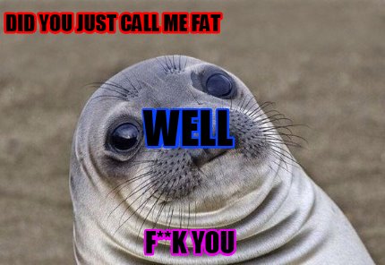 Meme Creator - Funny Did You Just Call Me Fat Meme Generator At 