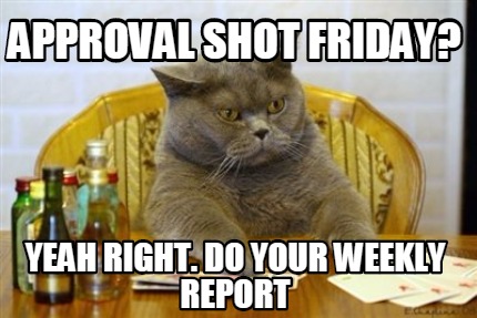 Meme Creator - Approval SHot Friday? Yeah Right. Do your weekly report ...