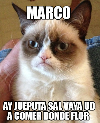 Meme Creator Funny Marco Ay Jueputa Sal Vaya Ud A Comer Donde Flor Meme Generator At