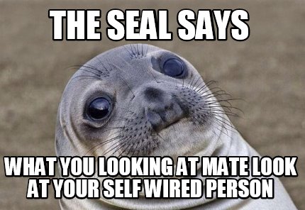 Meme Creator - Funny THE SEAL SAYS WHAT YOU LOOKING AT MATE LOOK AT ...