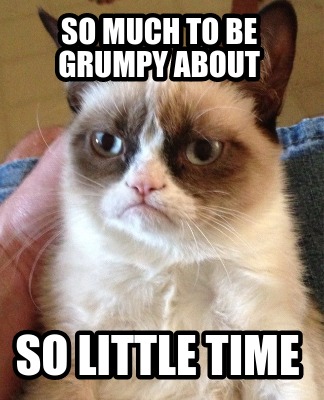 Meme Creator - Funny So much to be grumpy about so little time Meme ...