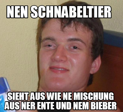 Meme Creator - Funny Nen Schnabeltier sieht aus wie ne Mischung aus ner ...