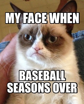 Meme Creator - Funny My Face When Baseball Seasons Over Meme Generator 