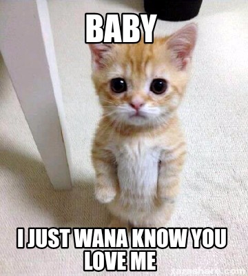 Meme Creator Funny Baby I Just Wana Know You Love Me Meme Generator At Memecreator Org