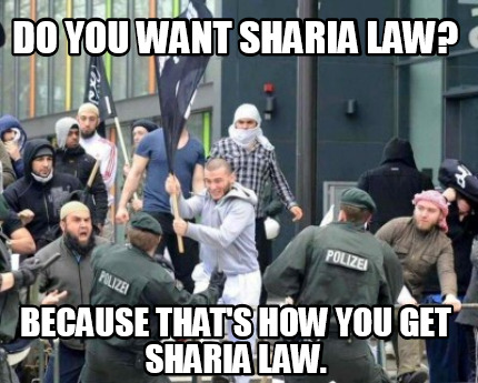 Meme Creator Funny Do You Want Sharia Law Because That S How You Get Sharia Law Meme Generator At Memecreator Org