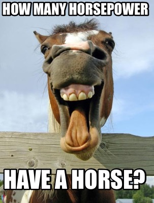 Meme Creator - Funny HOW MANY HORSEPOWER Have a horse? Meme Generator ...