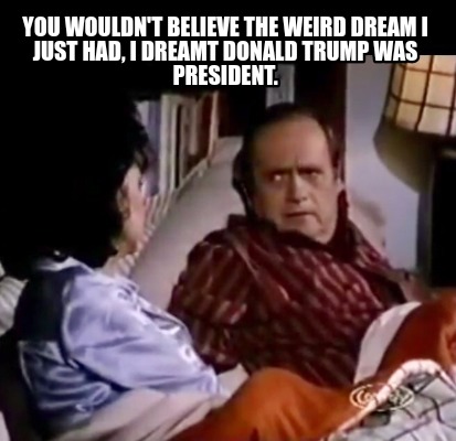 you-wouldnt-believe-the-weird-dream-i-just-had-i-dreamt-donald-trump-was-preside