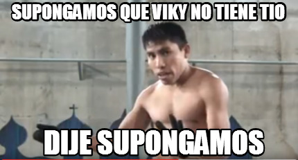 Meme Creator Funny Supongamos Que Viky No Tiene Tio Dije Supongamos Meme Generator At