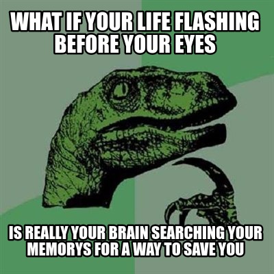 life flashing before your eyes theory