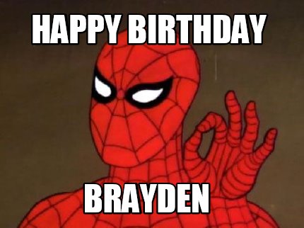 happy birthday meme spiderman