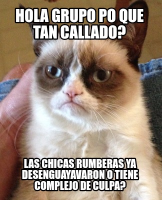 Meme Creator - Funny HOLA GRUPO PO QUE TAN CALLADO? LAS CHICAS RUMBERAS YA  DESENGUAYAVARON O TIENE CO Meme Generator at !