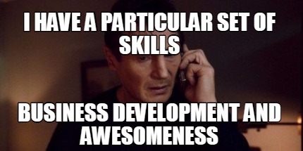 i-have-a-particular-set-of-skills-business-development-and-awesomeness