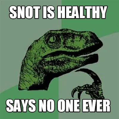 Meme Creator - Funny Snot is healthy says no one ever Meme Generator at ...