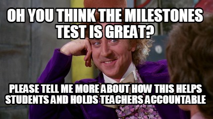 Meme Creator Funny Oh You Think The Milestones Test Is Great Please Tell Me More About How This He Meme Generator At Memecreator Org