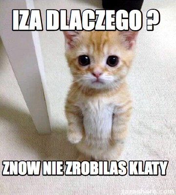 Meme Creator - Funny iza dlaczego ? znow nie zrobilas klaty Meme ...