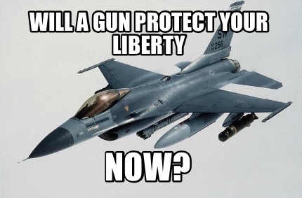 Meme Creator - Funny Will a gun protect your liberty Now? Meme ...