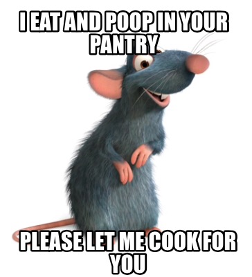 Meme Creator - Funny I eat and poop in your pantry Please let me cook ...