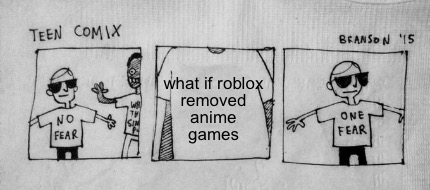 Meme Creator Funny What If Roblox Removed Anime Games Meme - 