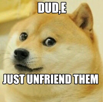 Meme Creator - Funny Dud,e Just unfriend them Meme Generator at ...