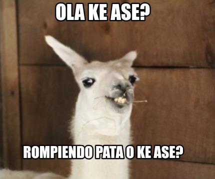 Meme Creator - Funny ola ke ase? rompiendo pata o ke ase? Meme ...