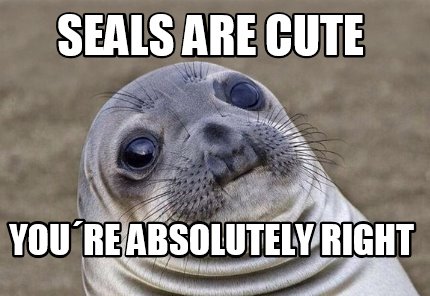 Meme Creator - Funny seals are cute you´re absolutely right Meme ...