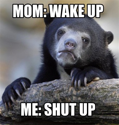Meme Creator Funny Mom Wake Up Me Shut Up Meme Generator At Memecreator Org