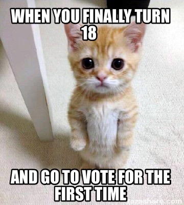 Meme Creator - Funny When you finally turn 18 and go to vote for the ...