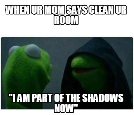 Meme Creator Funny When Ur Mom Says Clean Ur Room I Am Part Of The Shadows Now Meme Generator At Memecreator Org