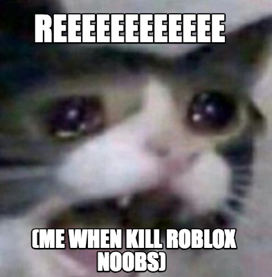 Meme Creator Funny Reeeeeeeeeeee Me When Kill Roblox Noobs Meme Generator At Memecreator Org - roblox noob roblox meme on me me