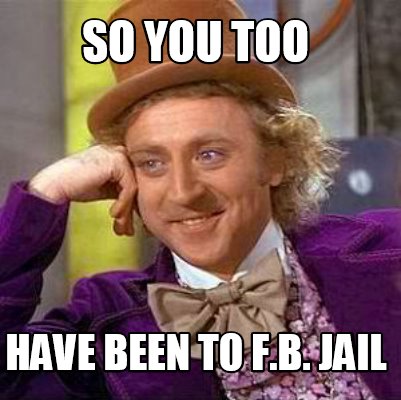 Meme Creator Funny So You Too Have Been To F B Jail Meme Generator At Memecreator Org