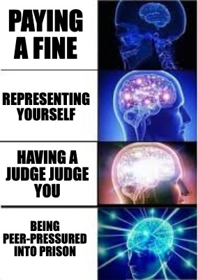 Meme Creator - Funny paying a fine representing yourself having a judge ...