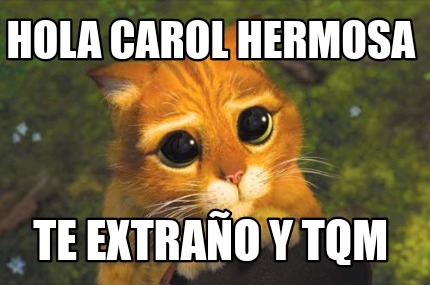 Meme Creator Funny Hola Carol Hermosa Te Extrano Y Tqm Meme