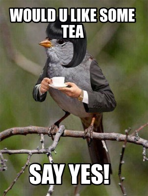 Meme Creator Funny Would U Like Some Tea Say Yes Meme Generator At Memecreator Org