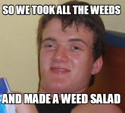 Meme Creator - Funny so we took all the weeds and made a weed salad ...