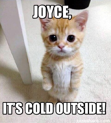 Meme Creator - Funny Joyce, It’s cold outside! Meme Generator at ...